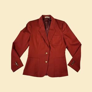 Vintage 1970s orange blazer by Gordon of Philadelphia, womens size 12 union made
